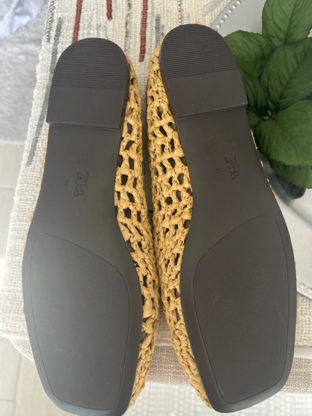 ZARA NWT Woven Ballet Flats Size 7.5 - Picture 8 of 8